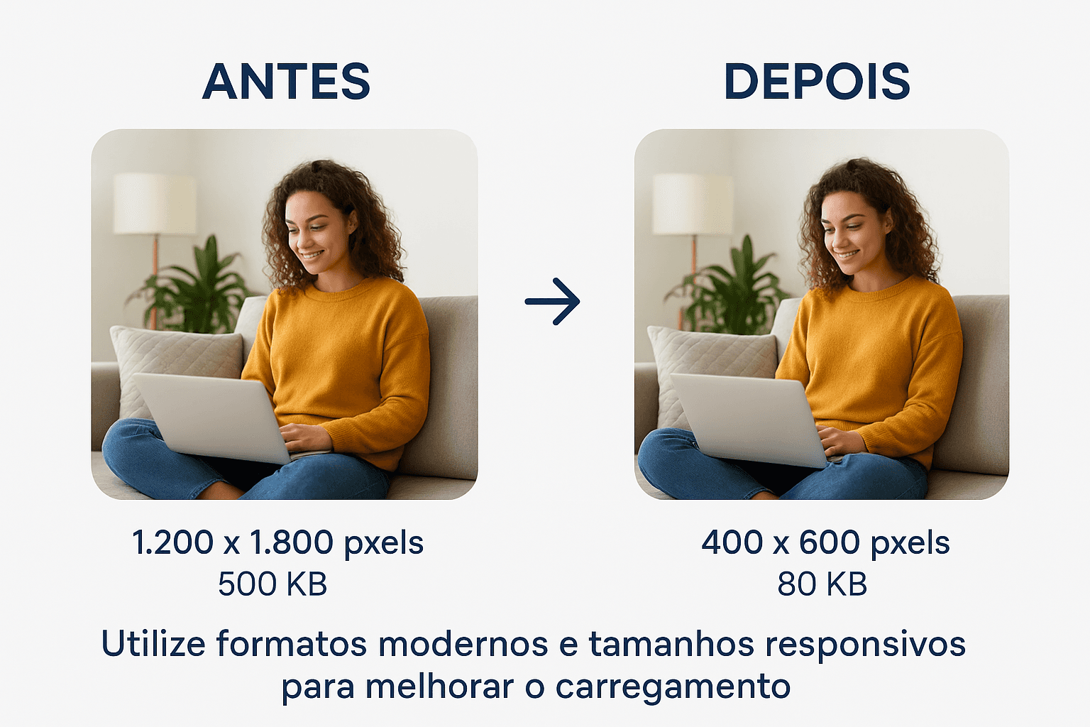 Exemplo de otimização de imagens e performance